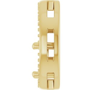 18K Yellow Gold 7x7 mm Cushion Pendant Mounting – image 6
