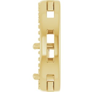 14K Yellow Gold 5.5x5.5 mm Square Pendant Mounting – image 6