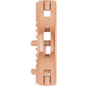 18K Rose Gold 5.5x5.5 mm Square Pendant Mounting – image 6