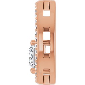 18K Rose Gold 5.5x5.5 mm Square Pendant Mounting – image 5