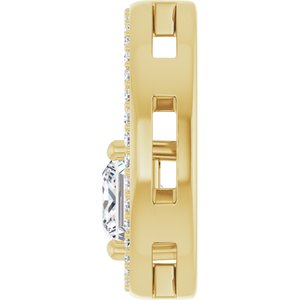 18K Yellow Gold 5.5x5.5 mm Square Pendant Mounting – image 5