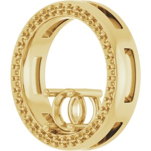 18K Yellow Gold 5.2 mm Round Pendant Mounting – image 4