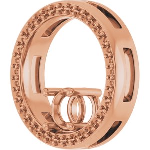 14K Rose Gold 5.2 mm Round Pendant Mounting – image 4