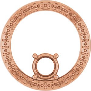 18K Rose Gold 5.2 mm Round Pendant Mounting – image 2