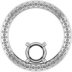 14K X1 White Gold 5.2 mm Round Pendant Mounting – image 2