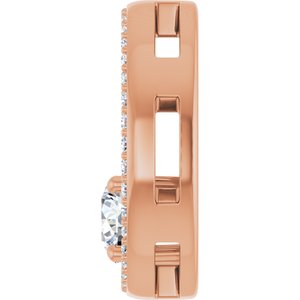 10K Rose Gold 5.2 mm Round Pendant Mounting – image 5