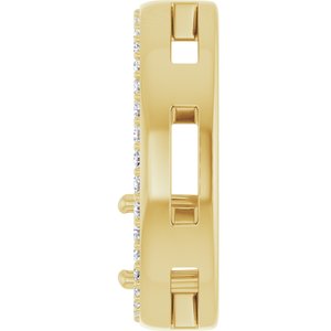 14K Yellow Gold 5.2 mm Round 1/6 CTW Natural Diamond Semi-Set Pendant – image 6