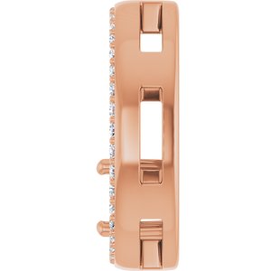 14K Rose Gold 5.2 mm Round 1/4 CTW Lab-Grown Diamond Semi-Set Pendant – image 6