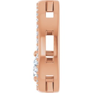 18K Rose Gold 5x3 mm Pear Pendant Mounting – image 5