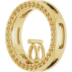 10K Yellow Gold 5x3 mm Pear Pendant Mounting – image 4
