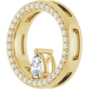 10K Yellow Gold 5x3 mm Pear Pendant Mounting – image 3
