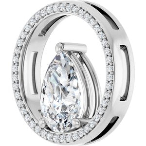 Sterling Silver 12x8 mm Pear Pendant Mounting – image 3