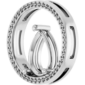 Continuum Sterling Silver 12x8 mm Pear Pendant Mounting – image 4