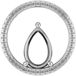 Continuum Sterling Silver 12x8 mm Pear Pendant Mounting – image 2