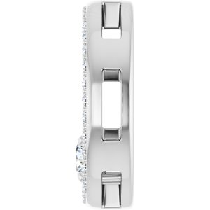 18K White Gold 3.5 mm Round Pendant Mounting – image 5