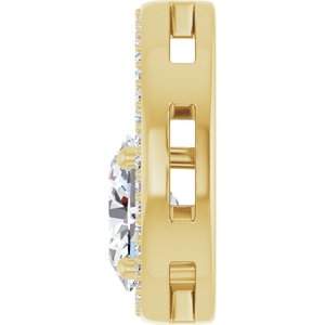 18K Yellow Gold 9x7 mm Oval Pendant Mounting – image 5