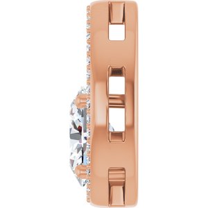 18K Rose Gold 9x7 mm Oval Pendant Mounting – image 5