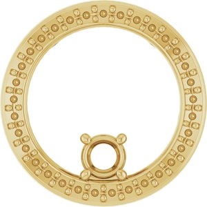 10K Yellow Gold 3.5 mm Round Pendant Mounting – image 2