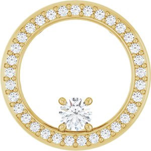 14K Yellow Gold 3.5 mm Round Pendant Mounting