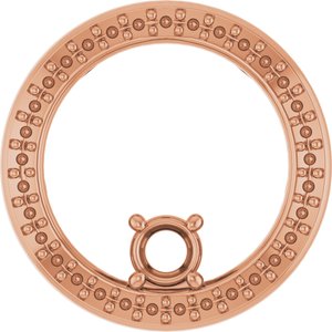 18K Rose Gold 3.5 mm Round Pendant Mounting – image 2