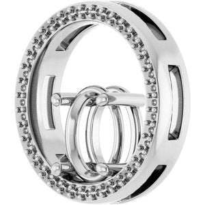 14K X1 White Gold 9x7 mm Oval Pendant Mounting – image 4