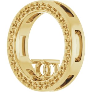 18K Yellow Gold 3.5 mm Round Pendant Mounting – image 4