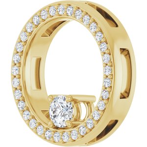 10K Yellow Gold 3.5 mm Round Pendant Mounting – image 3