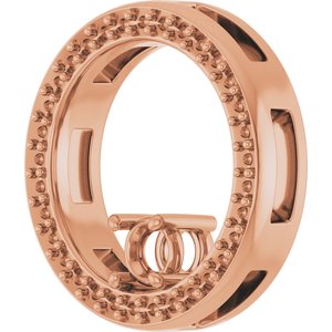 10K Rose Gold 3.5 mm Round Pendant Mounting – image 4