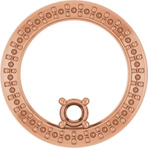 18K Rose Gold 3 mm Round Pendant Mounting – image 2