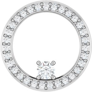 Platinum 3 mm Round Pendant Mounting