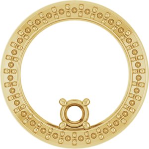 14K Yellow Gold 3 mm Round Pendant Mounting – image 2