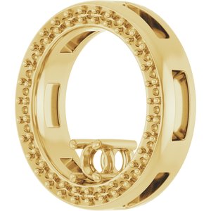 18K Yellow Gold 3 mm Round Pendant Mounting – image 4
