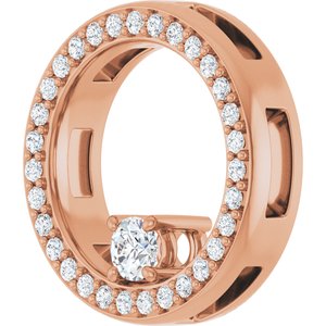10K Rose Gold 3 mm Round Pendant Mounting – image 3