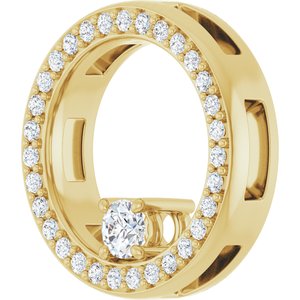 14K Yellow Gold 3 mm Round Pendant Mounting – image 3