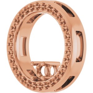 10K Rose Gold 3 mm Round Pendant Mounting – image 4