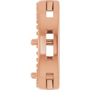 10K Rose Gold 7x5 mm Emerald Pendant Mounting – image 6