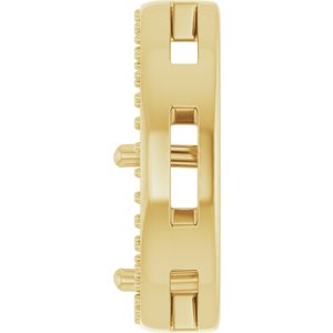 18K Yellow Gold 7x5 mm Emerald Pendant Mounting – image 6