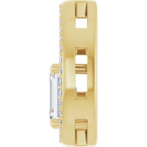 10K Yellow Gold 7x5 mm Emerald Pendant Mounting – image 5