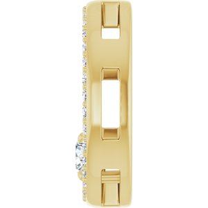 18K Yellow Gold 3.8 mm Round Pendant Mounting – image 5