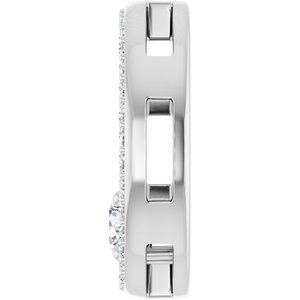 18K White Gold 3.8 mm Round Pendant Mounting – image 5