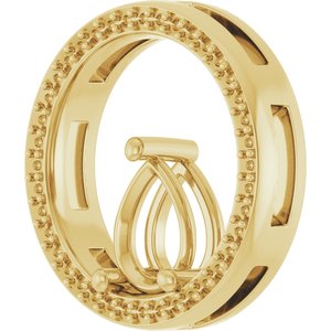 14K Yellow Gold 8x6 mm Pear Pendant Mounting – image 4