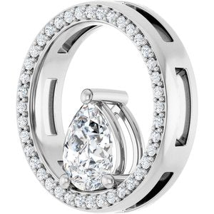 Continuum Sterling Silver 8x6 mm Pear Pendant Mounting – image 3