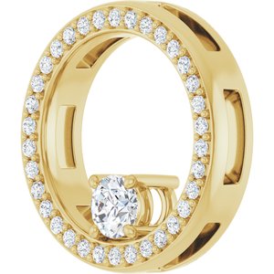 18K Yellow Gold 3.8 mm Round Pendant Mounting – image 3