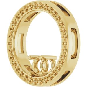 14K Yellow Gold 3.8 mm Round Pendant Mounting – image 4