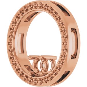 10K Rose Gold 3.8 mm Round Pendant Mounting – image 4
