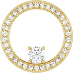 14K Yellow Gold 3.8 mm Round Pendant Mounting