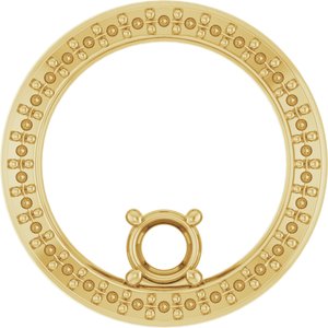 14K Yellow Gold 3.8 mm Round Pendant Mounting – image 2