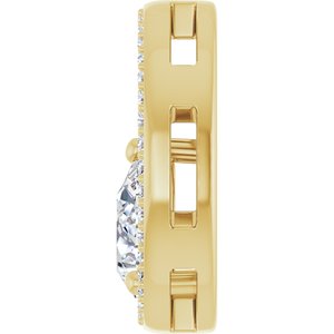 14K Yellow Gold 8x6 mm Pear Pendant Mounting – image 5