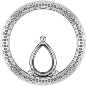 Continuum Sterling Silver 8x6 mm Pear Pendant Mounting – image 2