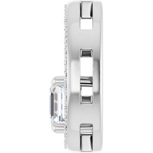 Sterling Silver 6x6 mm Asscher Pendant Mounting – image 5